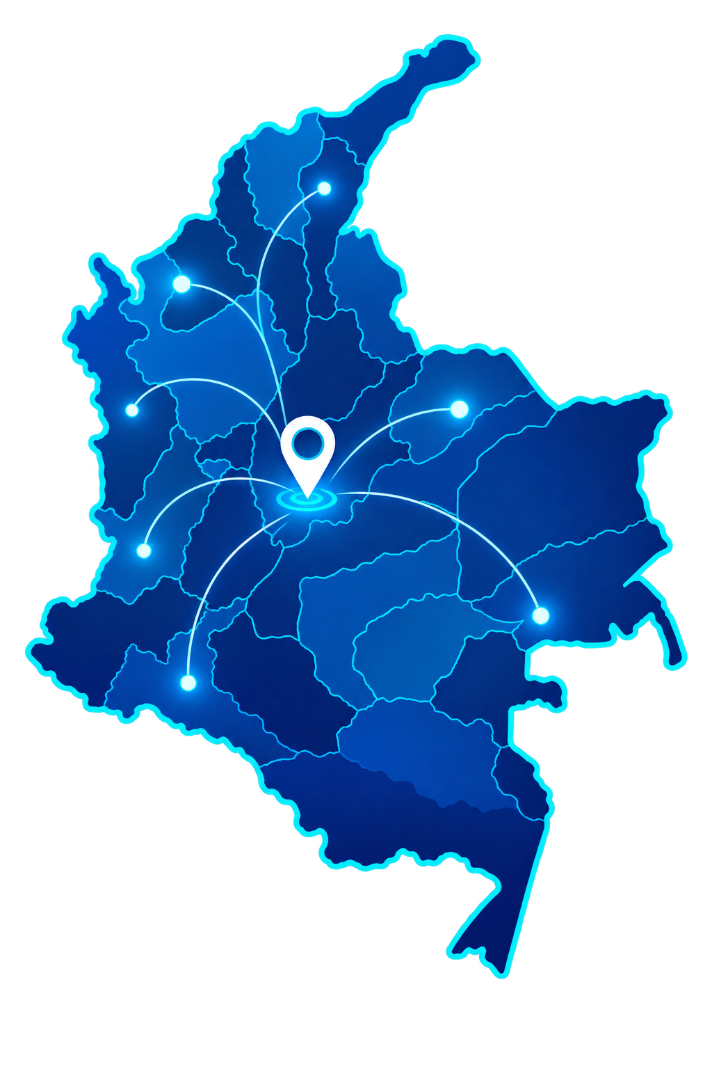 Mapa de Colombia por regiones económicas